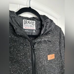 Men Dravus Black and Gray Sweatshirt hooded Jacket